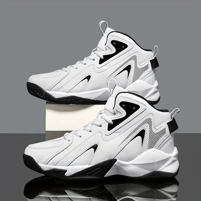 Mens All Season Basketball Shoes Microfiber Non Slip Rubber