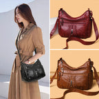 New Large Capacity Multi-compartment Washed Leather Bag