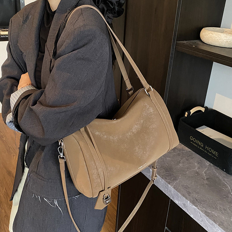 Retro Matte Simple Fashion All-match Large Capacity One-shoulder Portable Bowling Bag