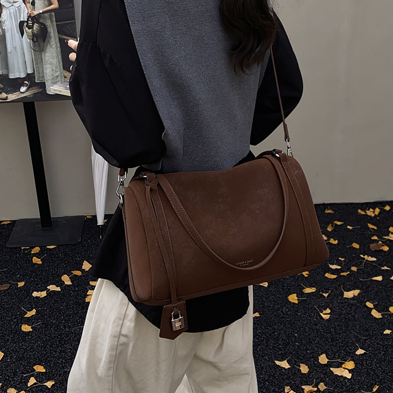 Retro Matte Simple Fashion All-match Large Capacity One-shoulder Portable Bowling Bag