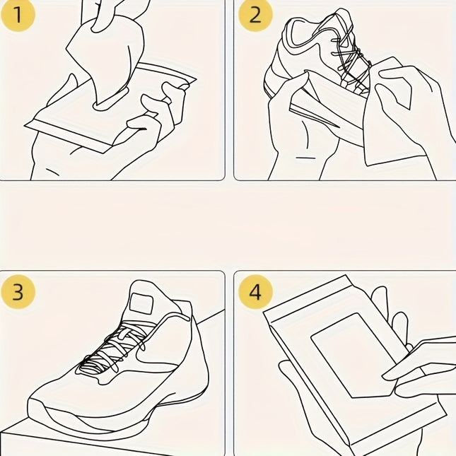 80 Pack Shoe Wipes Disposable Stain Removal For Shoes