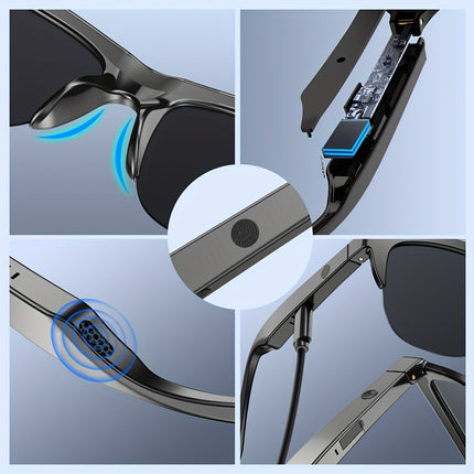 Wireless Smart Audio Glasses With Touch Control Microphone