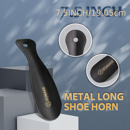 Metal Shoe Horn Set 2 Pieces Extra Long Handled Travel