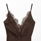 Fashion Temperament Suspender Lace Dress