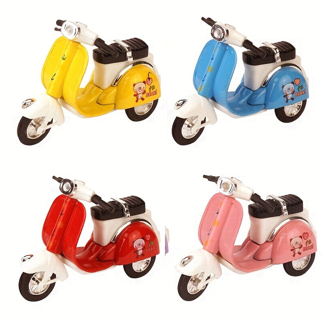 Cute Cartoon Pull Back Motorcycle Toy Mini Scooter Model