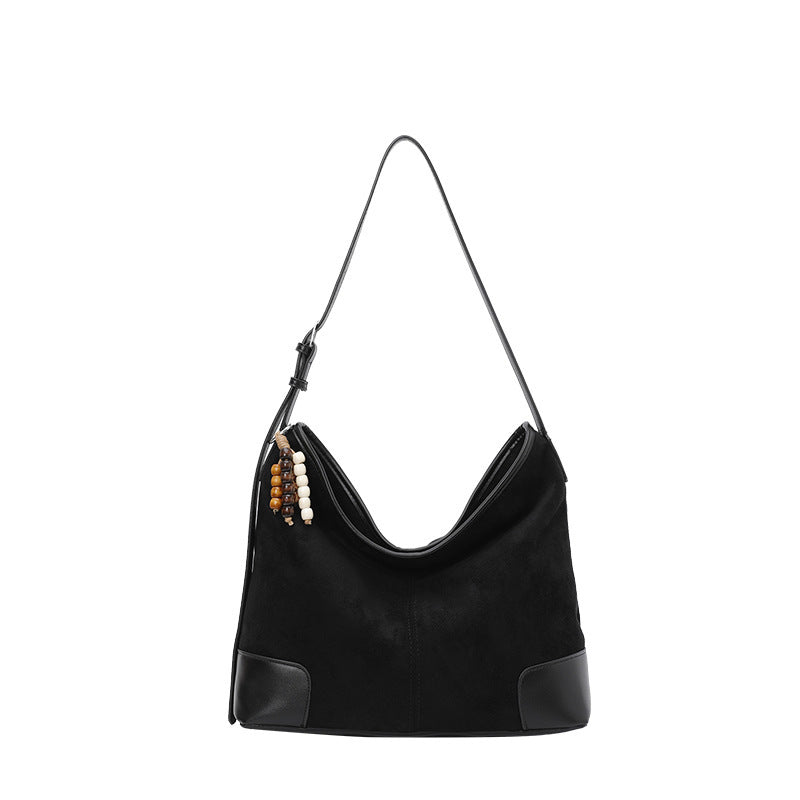 Women's Leather Large-capacity Suede Shoulder Crossbody