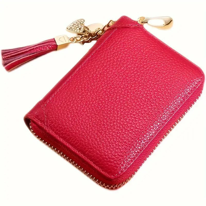 Mini Credit Card Holder For Women RFID Blocking Multifunctional Zipper Coin Purse Large Capacity Card Holder Credit Card Holders Credit Card Case