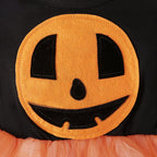 Short-sleeved Halloween Pumpkin Bat Printed Mesh Tulle Tutu Dress