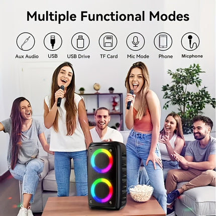 HY3317 Wireless Speaker With Wired Mic And Phone Holder