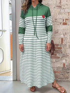 Long Sleeve Knee-length H-cut Front Pocket