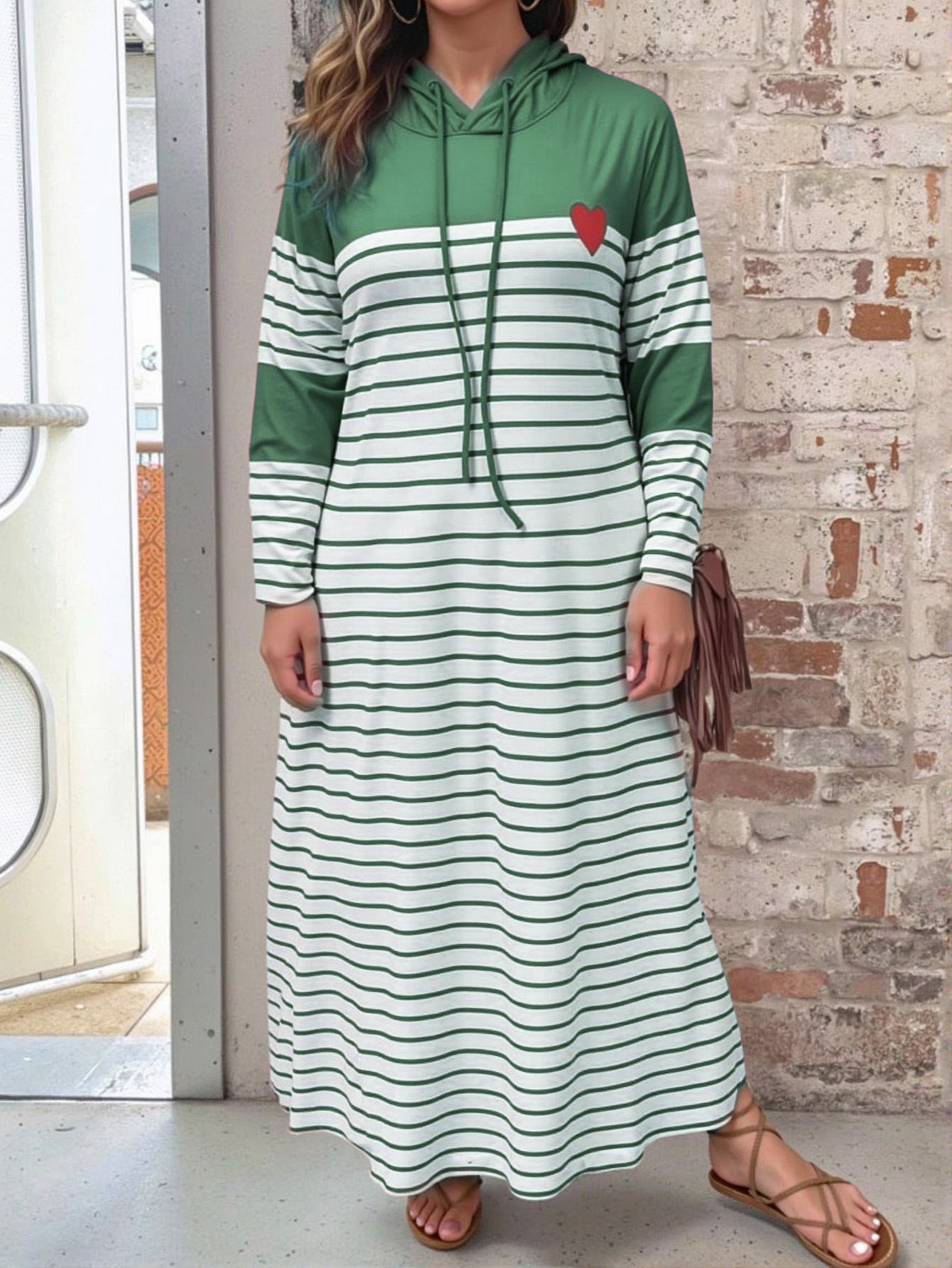 Long Sleeve Knee-length H-cut Front Pocket