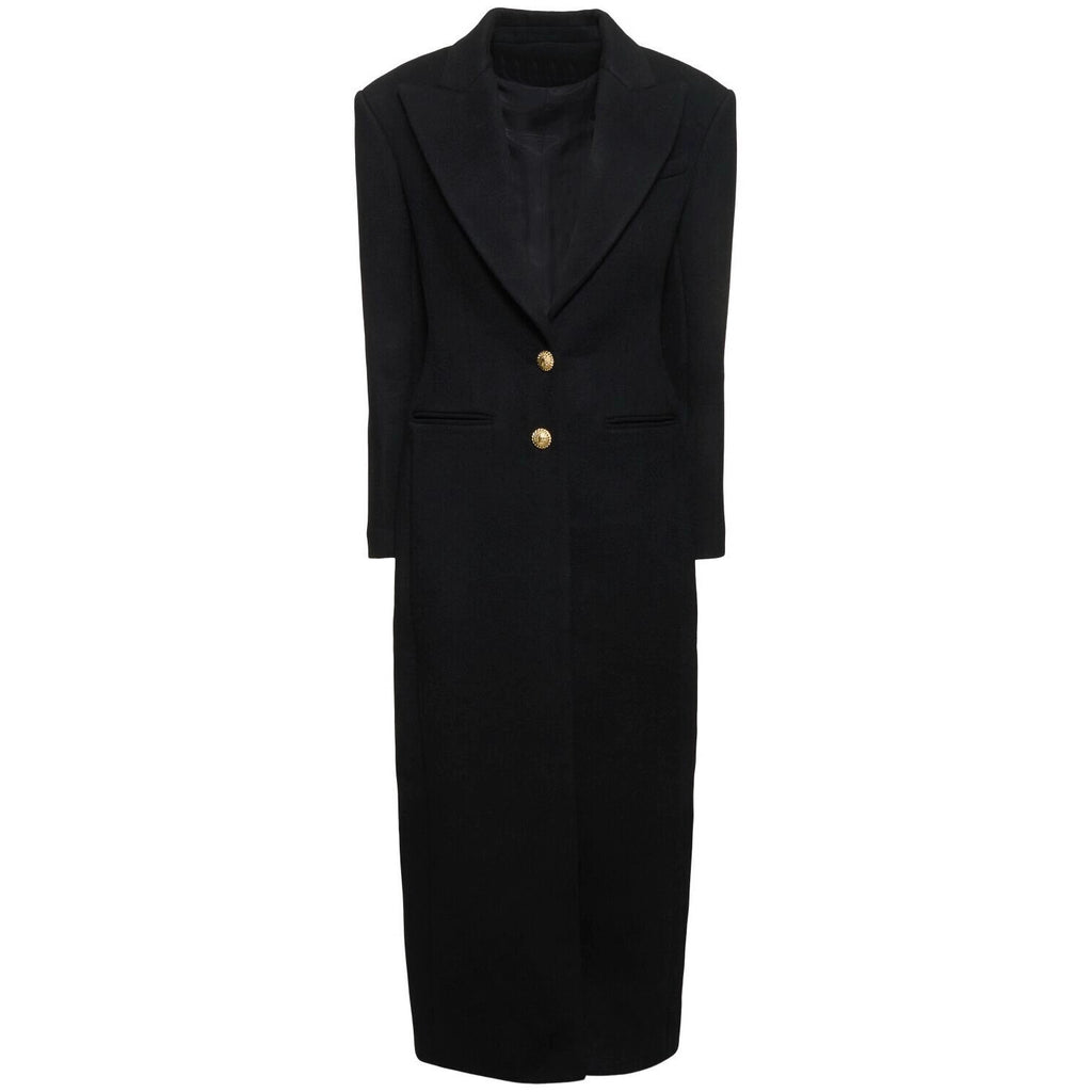 Elegant And Capable Slim-fit Single-row Two-button Women's Extended Coat
