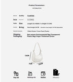 Chinese Style White One Shoulder Crossbody Moon Bag