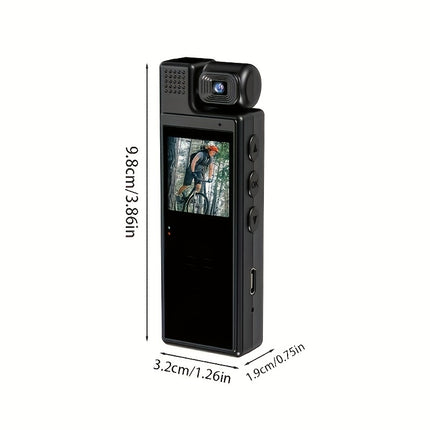 Small Body Camera 180 Degree Rotating Lens Sports Recording