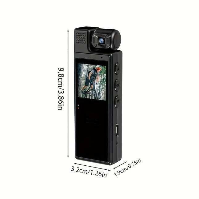 Small Body Camera 180 Degree Rotating Lens Sports Recording
