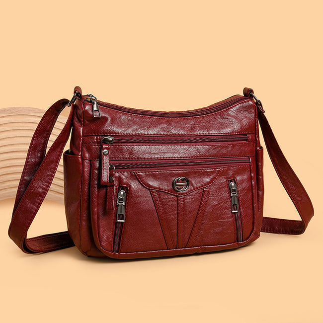 Large Capacity Fashion New Ladies Soft Leather Backpack Bag Main Image