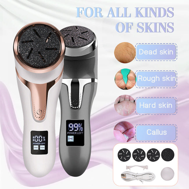 LCD Digital Display Electric Vacuum Cleaner Foot Scrubber Exfoliating Pedicure Beauty Supplies Gadgets Hover Image