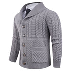 New Men's Long-sleeve Cardigan Sweater Coat Plus-sized