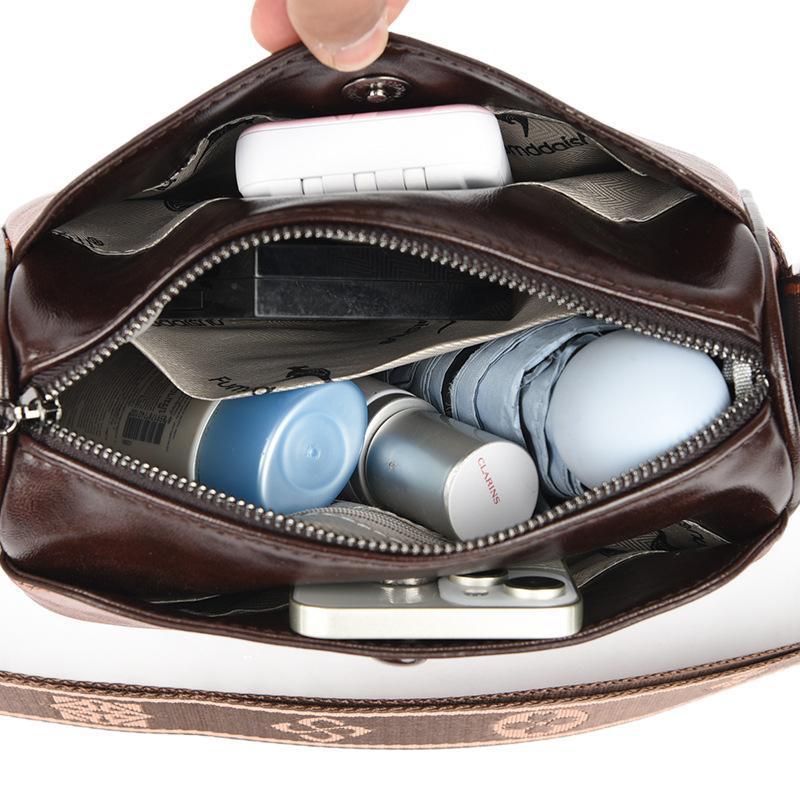 Oil Wax Leather Cross-border Trendy Women's Bag New Retro Double-sided