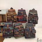 Large Capacity Contrast Color Scheme National Style Trendy Backpack