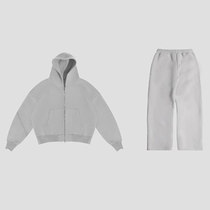 Retro Trend Casual Sports Casual Hoodie Sports Trousers Suit