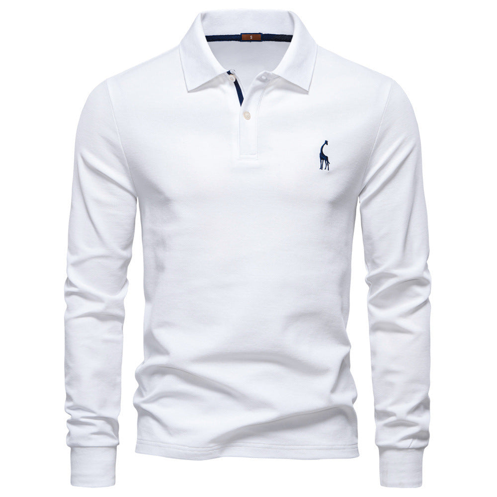 Lapel Casual Solid Color Polo Shirt