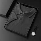 Men's Elbow-sleeved Top Polo Collar Cashmere T-shirt