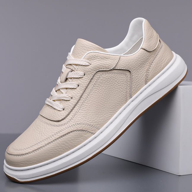 Casual Soft Leather Soft Bottom Men's Sneakers Hover Image