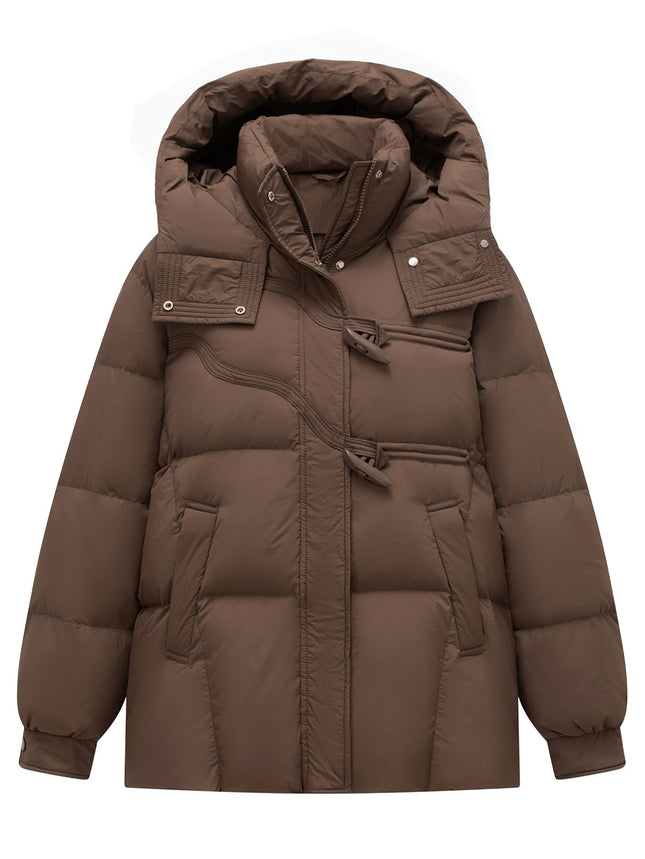 Women Winter Duck Down Coat Relaxed Fit Machine Washable