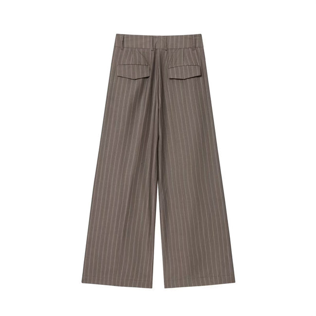 Women's Versatile Flip Double Pleated Wide Leg Pants Main Image