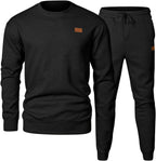 Men's Sports Casual Versatile Round Neck Sweater Set