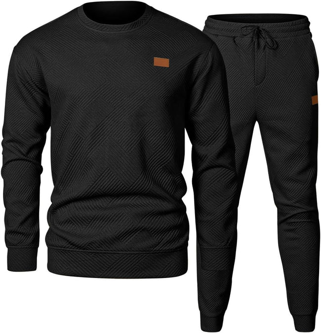 Men's Sports Casual Versatile Round Neck Sweater Set Hover Image