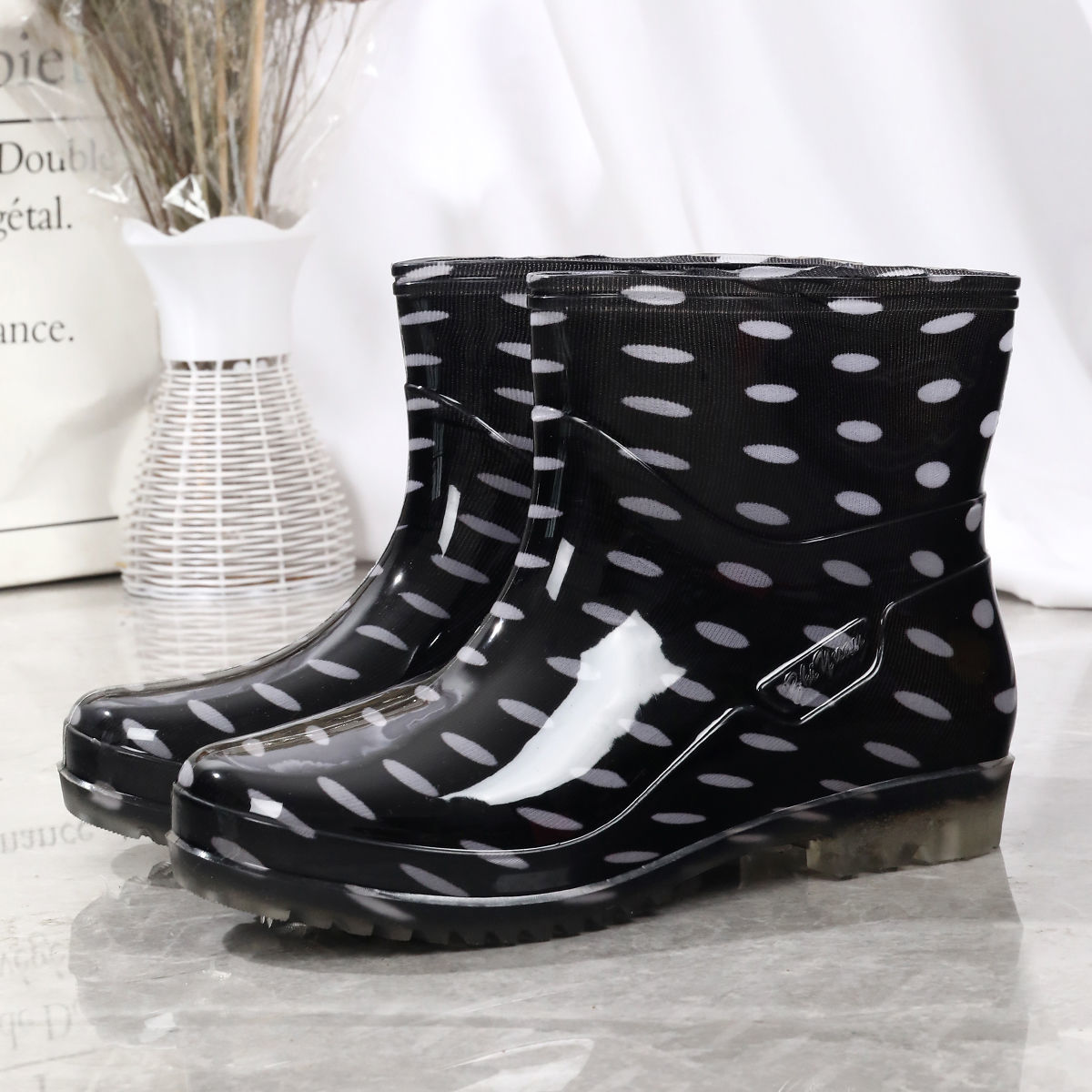 Four Seasons Fashion Rain Boots Women's Short Low-top Adult Waterproof Non-slip Water