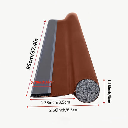 Brown PET Door Bottom Seal Strip Soundproof Waterproof