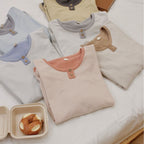 Round Neck Pullover De Velvet Pajamas Women's Autumn Long-sleeved Trousers Striped Homewear Suit