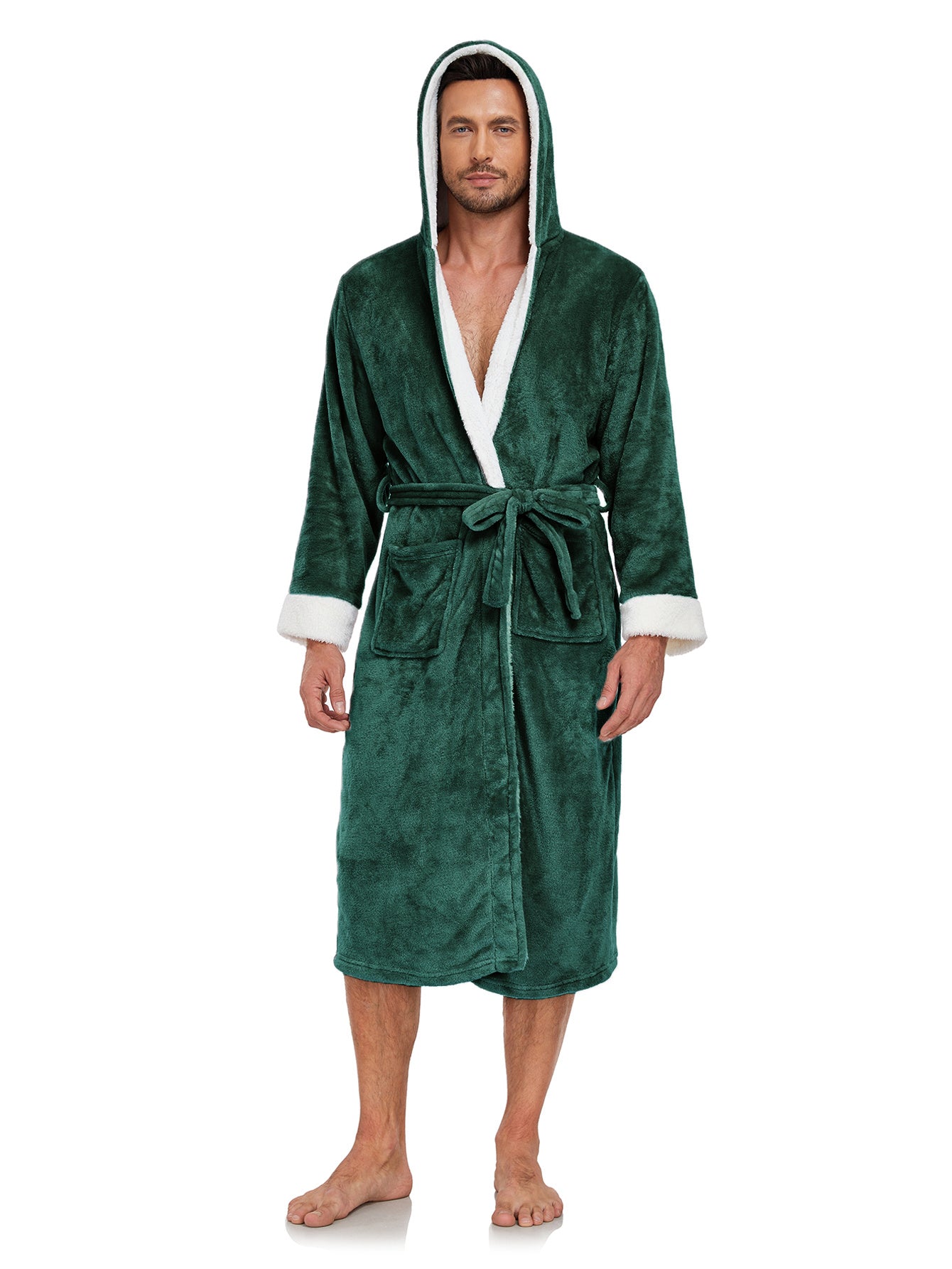 RONGTAI Ladies Long Fleece Bathrobe