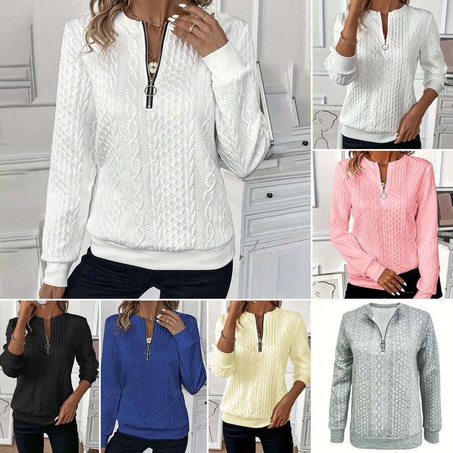 European And American Zipper Sweater Women's Coat Cardigan Hover Image