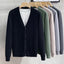 Knitted Cardigan Men's Sweater Coat Outer Wear Casual V-neck
