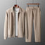 Men's Loose Lapels Thickened Oversized Knit Cardigan Suit