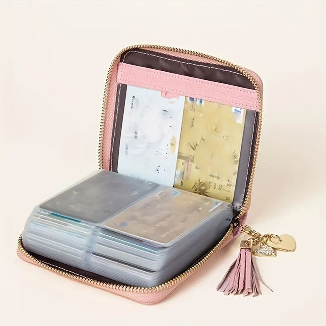 Mini Credit Card Holder For Women RFID Blocking Multifunctional Zipper Coin Purse Large Capacity Card Holder Credit Card Holders Credit Card Case Main Image