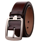 Men's Antique Pin Buckle Cowhide Belt