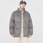 Stand Collar Deerskin Velvet Loose Windproof Warm Quilted Jacket High Quality Trendy Wild Protection