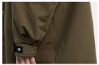 Men's False Two Pieces Hooded Mid-length Trench Coat