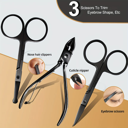 VCHOSE Professional Nail Care Kit Travel Case Black