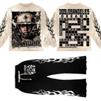 Dreams Long-Sleeve T-Shirt & Flare Sweatpants Full Set
