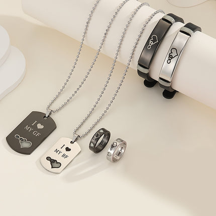 Luminous Love Infinity Jewelry Set 6 Pieces For Couples