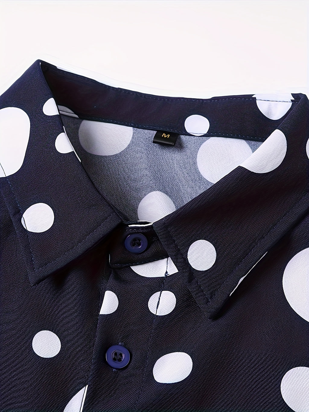A Casual And Versatile Long-sleeved Shirt With Polka Dot Prints For Teenagers And Men