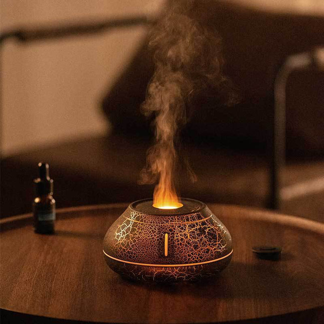 New Humidifier Colorful Simulation Flame Aroma Diffuser Desktop Creativity Humidifier For Home Room Hover Image