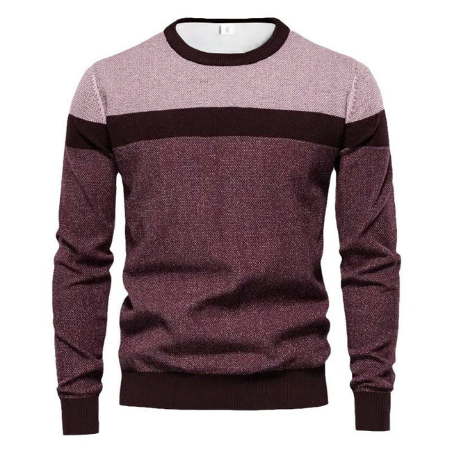 Men's Same 3d Printing Youth Striped Pullover Bottoming Shirt Main Image