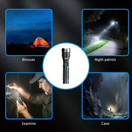 LiHangStar 2 Pack LED Rechargeable Flashlights With Display